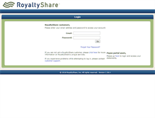 Tablet Screenshot of login.royaltyshare.com